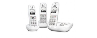 Amazon: Téléphone fixe sans fil  Gigaset AS470A Trio DECT/GAP Répondeur Blanc à 60€ au lieu de 79,99€