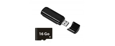 MacWay: Micro Camera espion Clé USB SHOPINNOV 16Go à 44,95€ au lieu de 72,95€