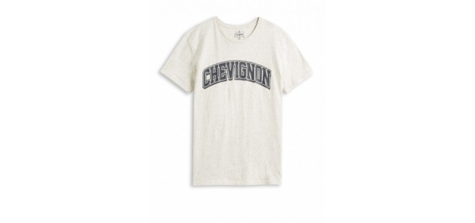 Chevignon: T-shirt homme écru brand à 25€ au lieu de 40€