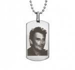 1001 Bijoux: Collier + pendentif plaque GI avec portrait Johnny à 59,90€ au lieu de 73,90 €