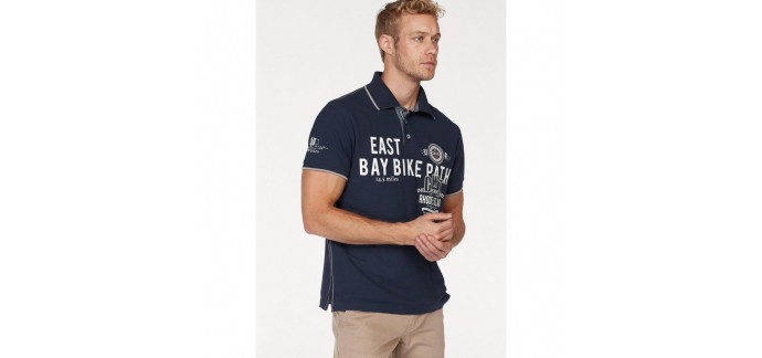 3 Suisses: Polo manches courtes homme Rhode Island - Marine à 16,79€ au lieu de 27,99€