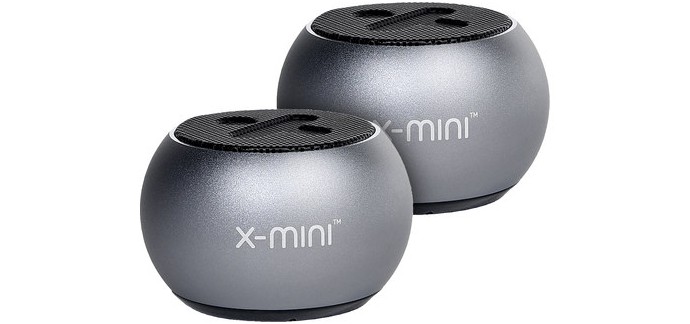 MacWay: Pack de deux enceintes portables Bluetooth - X-mini CLICK 2 Gris à 49,99€ au lieu de 59€