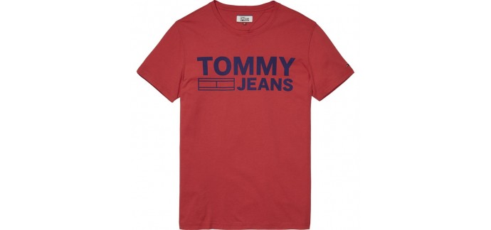 3 Suisses: T-shirt manches courtes homme Tommy Hilfiger - Rouge à 23,92€ au lieu de 29,90€