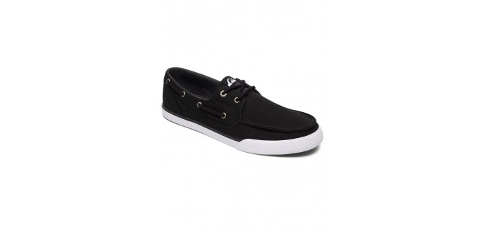 Quiksilver: Chaussures bateau homme à lacets noir en toile à 41,99€ au lieu de 59,99€