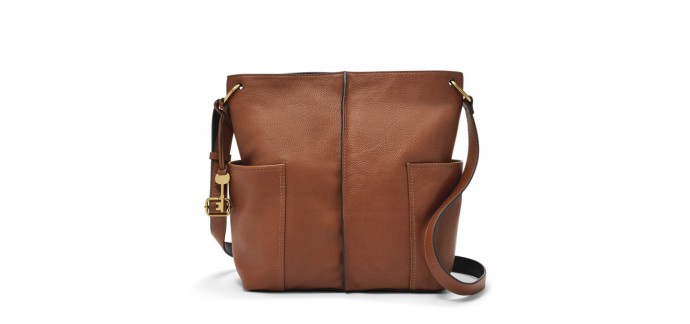 Fossil: Sac femme en cuir porté croisé Couleur brun d'une valeur de 111€ au lieu de 159€