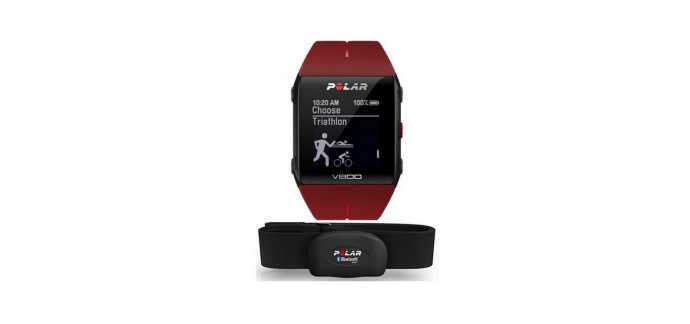 Go Sport: GPS Polar V800 HR (cardio) rouge à 299€ au lieu de 399€