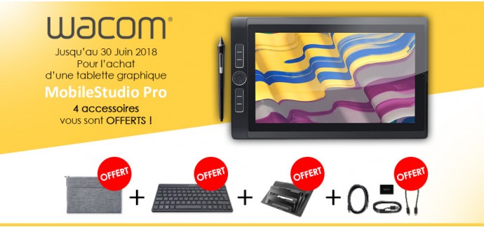 Digit Photo: 4 accessoires offerts pour l'achat d'une tablette graphique MobileStudio Pro