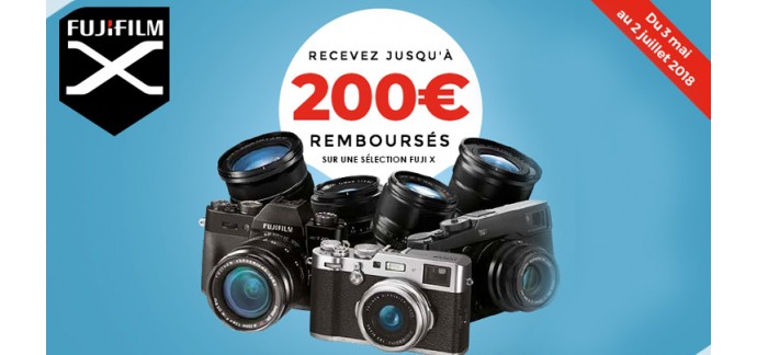 Digit Photo: Jusqu'à 200€ remboursés sur une sélection d'appareils photo et objectifs série FUJI X 