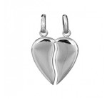 1001 Bijoux: Pendentif coeur en argent rhodié à partager en zig zag d'une valeur de 27,90€ au lieu de 38,50€