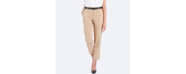 Uniqlo: Pantalon femme Smart longueur 7/8ème couleur beige d'une valeur de 19,90€ au lieu de 29,90€