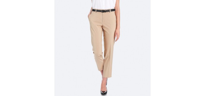 Uniqlo: Pantalon femme Smart longueur 7/8ème couleur beige d'une valeur de 19,90€ au lieu de 29,90€