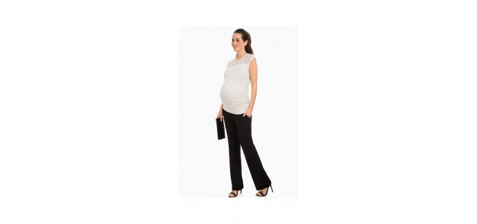 Envie de Fraise: Pantalon de grossesse classique droit noir d'une valeur de 31,50€ au lieu de 45€