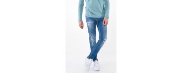 Kaporal Jeans: Jeans slim clair denim clair délavé homme Ezzy Moos d'une valeur de 53,40€ au lieu de 89€