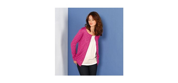 Excedingue: Cardigan imprimé pois à 7,49€ au lieu de 24,99€