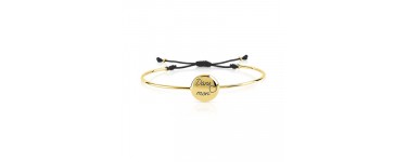 MATY: Bracelet or 375 jaune et cordon noir à 122,15€ au lieu de 349€  