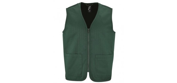 Atlas for Men: Gilet reporter léger sans manches - 02110 - vert à 19,90€ au lieu de 29,90€