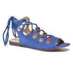 Sarenza: Sandales plates femme en cuir et laçage bleu Georgia Rose  d'une valeur de 34,50€ au lieu de 69€ 