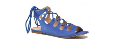 Sarenza: Sandales plates femme en cuir et laçage bleu Georgia Rose  d'une valeur de 34,50€ au lieu de 69€ 