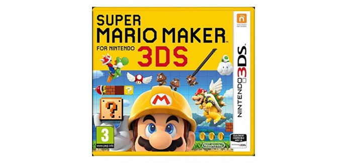 Micromania: Jeu Nintendo 3DS Super Mario Maker à 34,99€ au lieu de 44,99€
