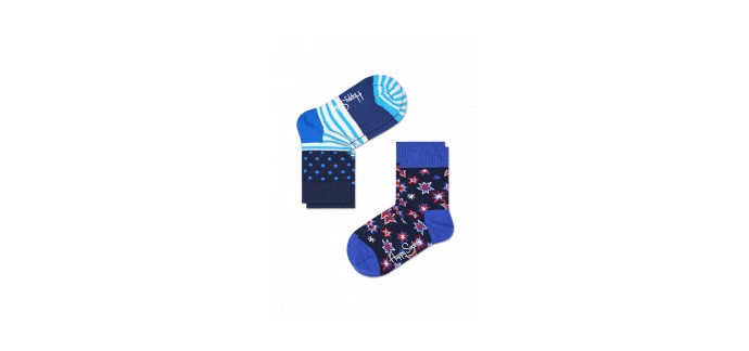 Happy Socks: 2-Pack Bang Bang Socks à 7€ au lieu de 10€