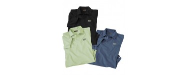 Atlas for Men: Lot de 3 Polos Jersey Newport à 23,95€ au lieu de 62,50€