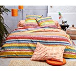 Becquet: Linge de lit à rayures ethniques - Becquet Création à 17,94€ au lieu de 29,90€