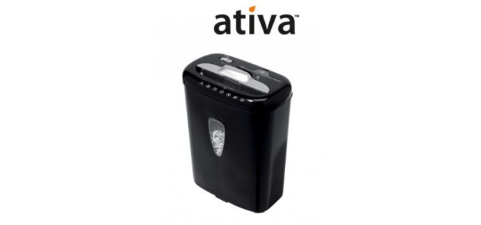 Office DEPOT: Destructeur de documents Ativa AT-8X Coupe croisée 15.5 L à 79€ au lieu de 94,80€