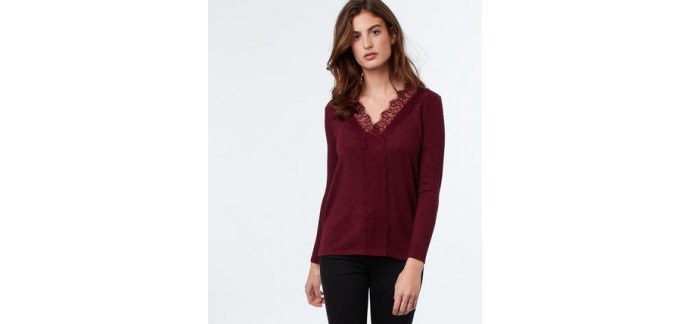 Etam: Cosy - Top décolleté dentelle à 24,49€ au lieu de 34,99€ 