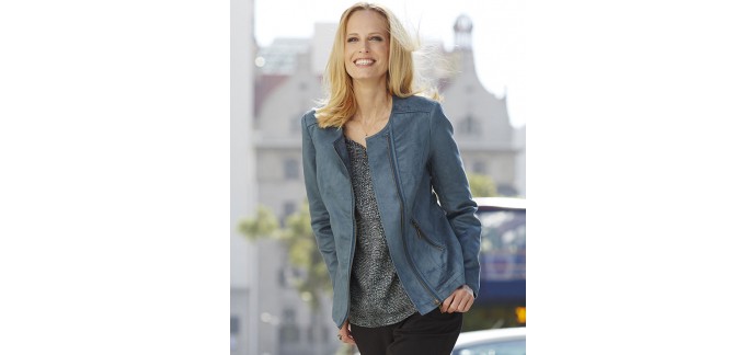 Damart: Veste suédine zippée style perfecto à 23,90€ au lieu de 59,99€