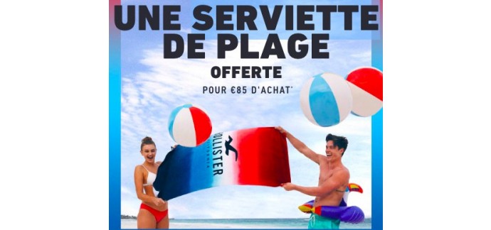 Hollister: 1 serviette de plage offerte dès 85€ d'achat