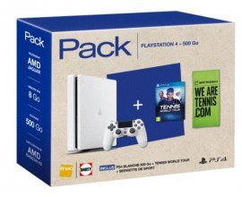 Fnac: Pack Console PS4 Slim 500 Go + Manette Dual Shock + Tennis World, à 299,99€ au lieu de 369,89€