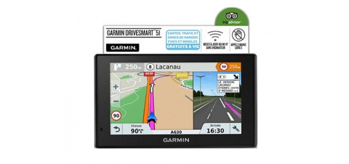 Boulanger: GPS - GARMIN Drivesmart 51 SE LMT-S, à 149,99€ au lieu de 169,99€
