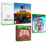 Fnac: Pack Xbox One S 1To + 2e manette Minecraft Pig + PUBG + Lucky's Tail à 229€