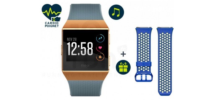 i-Run: Cardio-Gps Fitbit Pack Ionic + Bracelet Sport Offert à 299€ au lieu de 379€