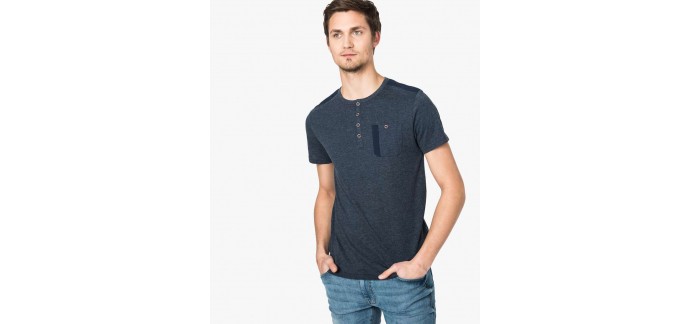 GÉMO: T-shirt à manches courtes avec col boutonné à 7,99€ au lieu de 12,99€