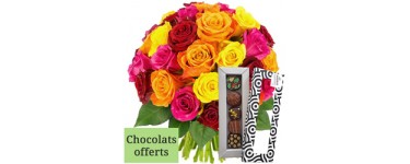 Florajet: 30 roses + chocolats offerts pour seulement 26,50€