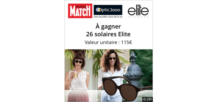 Paris Match: 26 paires de lunettes solaires Elite à gagner