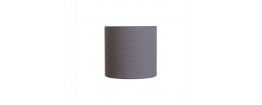 Alinéa: Abat-jour cylindrique en tissu gris H15cm à 7,68€ au lieu de 12,80€