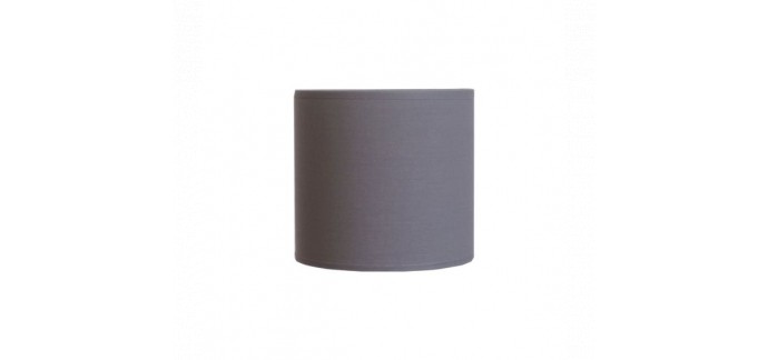 Alinéa: Abat-jour cylindrique en tissu gris H15cm à 7,68€ au lieu de 12,80€