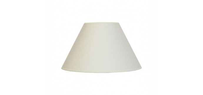 Alinéa: Suspension non-électrifiée conique en tissu blanc D40cm à 11,70€ au lieu de 19,50€