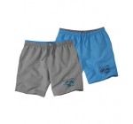 Atlas for Men: Lot de 2 Shorts de Bain en Microfibre Beach Paradi à 15,95€ au lieu de 36€