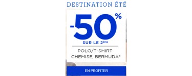 Brice: -50% sur le deuxième polo, t-shirt, chemise ou bermuda