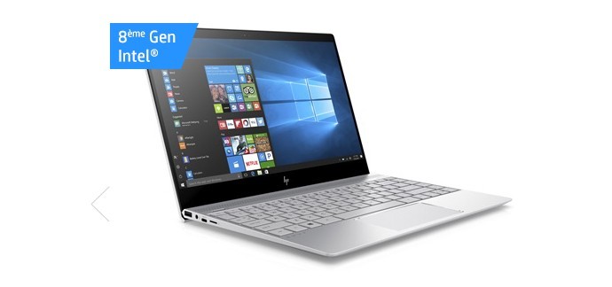 Hewlett-Packard (HP): Ordinateurs portables HP Envy 13-ad101nf Argent naturel à 1189€ au lieu de 1399€