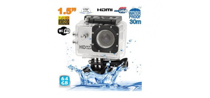 MacWay: Caméra sport WiFi Yonis Y-cse33g64 12MP 1080P Argent 64Go à 139,49€ au lieu de 179,99€