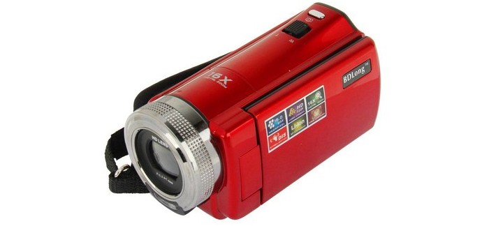 MacWay: Caméra numérique Yonis HD 720P LCD 2.7 pouces Zoom x16 16MP rouge à 94,49€ au lieu de 134,99€