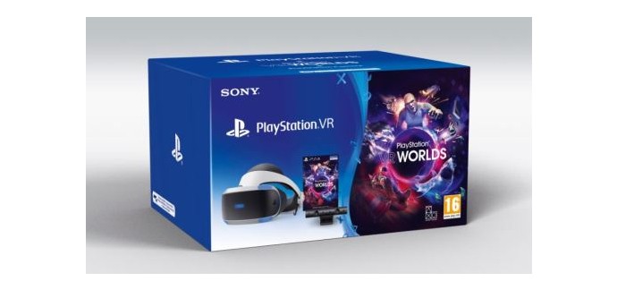 Fnac: Pack Sony PlayStation VR avec Casque VR + Caméra + VR Worlds à 249,99€ au lieu de 299,99€