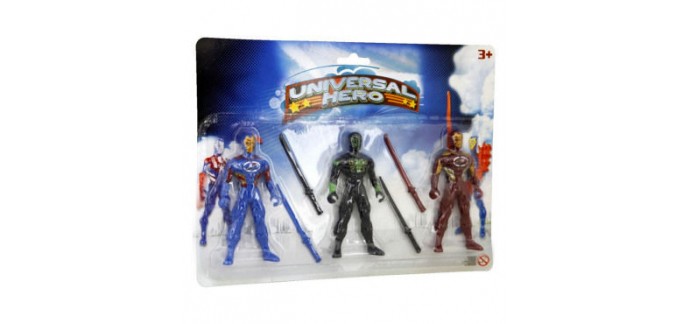 Conforama: Figurines de ninjas : 3 ninjas universal hero dont 1 avec motif araignée à 1,49€ au lieu de 2,99€
