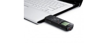 Mistergooddeal: Dictaphone numérique Sony ICD-PX370B.CE7 noir à 53,95€ au lieu de 69,99€