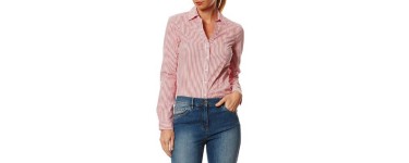 Brandalley: Chemise femme manches longues à rayures rose Caroll d'une valeur de 29,90€ au lieu de 75€