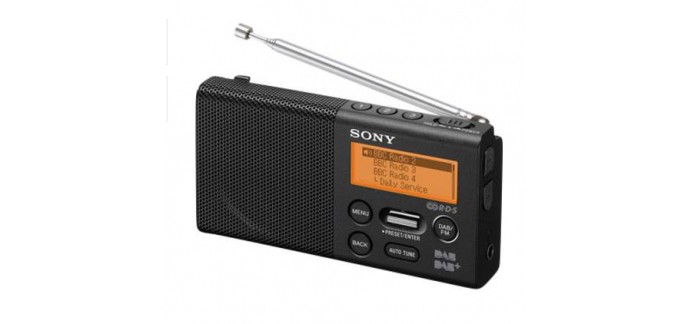 Conrad: Radio de poche DAB+ Sony XDR-P1DBP DAB+ à 82,99€ au lieu 94,99€